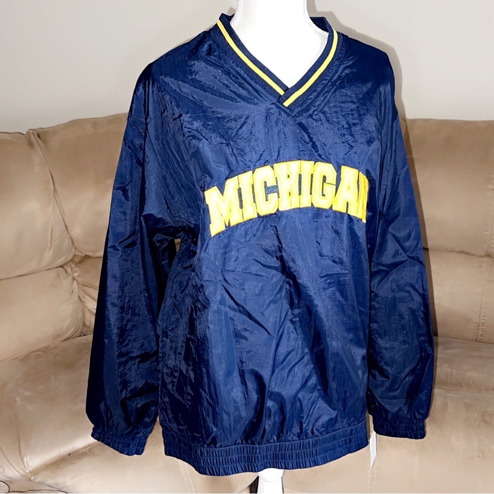 🆕UNIVERSITY OF MICHIGAN Vintage Varsity Pullover Jacket